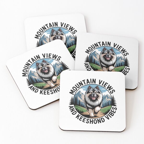 Item preview, Mountain Views and Keeshond Vibes – Keeshond Dog Lover Mountain Adventure designed and sold by CuteDesignables.