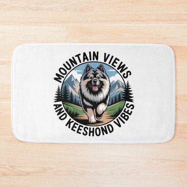 Item preview, Mountain Views and Keeshond Vibes – Keeshond Dog Lover Mountain Adventure designed and sold by CuteDesignables.