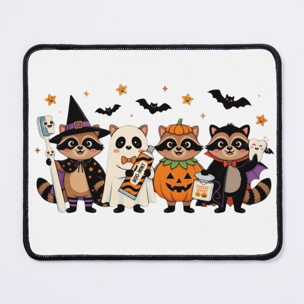 Item preview, Cute Raccoon Halloween Dental Squad Funny Tooth Hygienist designed and sold by CF_VintageDesign.
