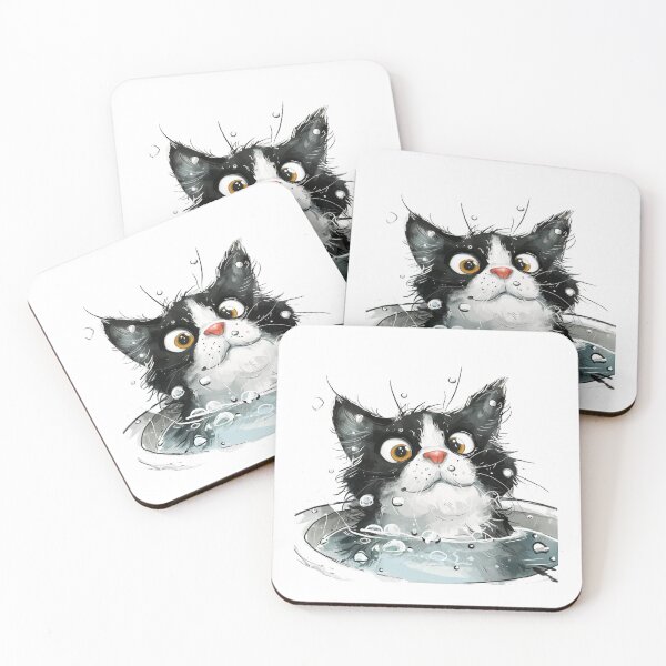 Item preview, Cat | Black & White Cat | Minimal Pet Aesthetic Art designed and sold by Mandayartstudio.