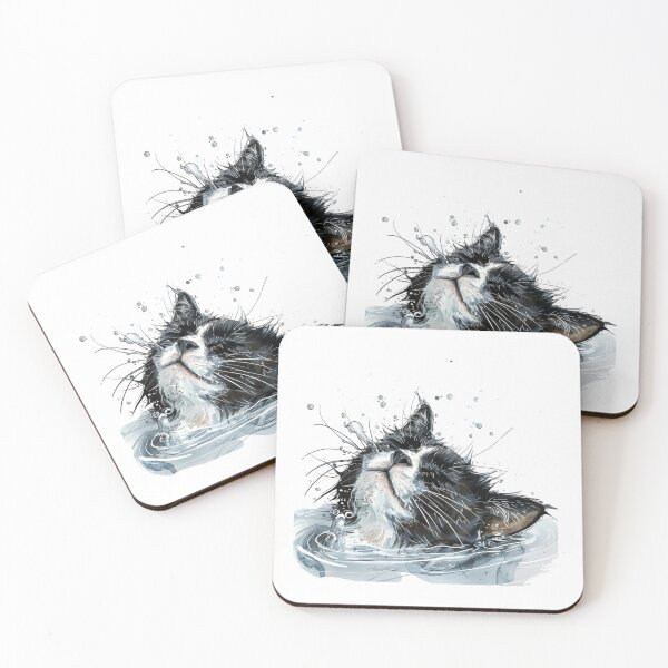 Item preview, Cat | Black & White Cat | Minimal Pet Aesthetic Art designed and sold by Mandayartstudio.