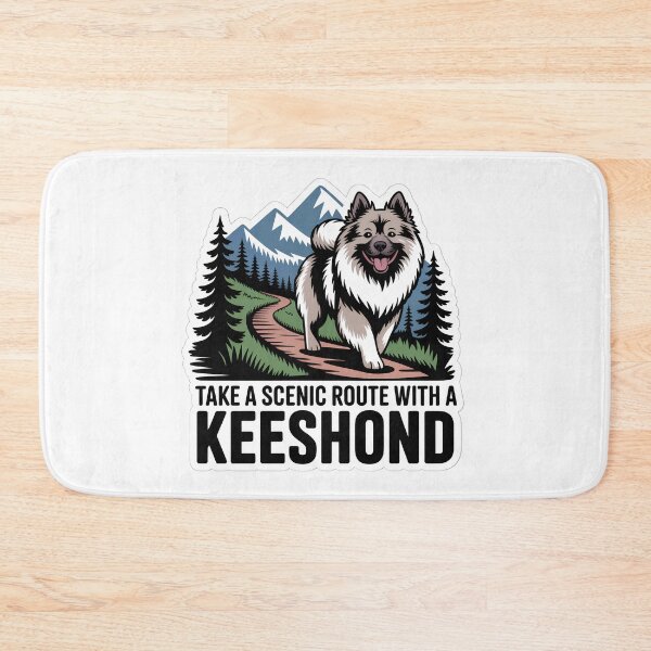 Item preview, Take a Scenic Route with a Keeshond – Keeshond Dog Lover Road Trip Adventure designed and sold by CuteDesignables.