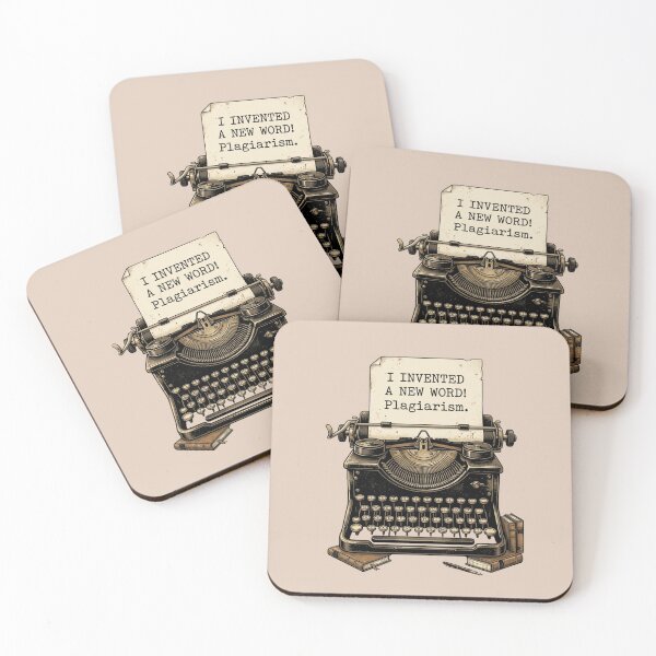 Item preview, I Invented A New Word Plagiarism Funny Writer Quote Vintage Typewriter Design Gift For Authors Editors And Book Lovers designed and sold by Im-Ara.