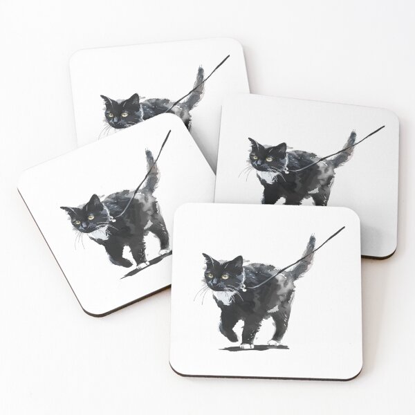 Item preview, Cat | Black & White Cat | Minimal Pet Aesthetic Art designed and sold by Mandayartstudio.