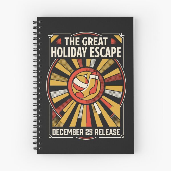 Item preview, Retro Christmas Badge Great Holiday Escape designed and sold by SplashTastic.