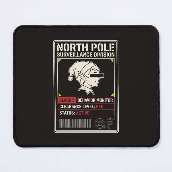 Item preview, North Pole Surveillance Division Censored Elf Badge designed and sold by SplashTastic.
