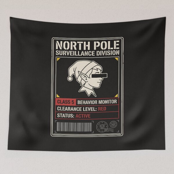 Item preview, North Pole Surveillance Division Censored Elf Badge designed and sold by SplashTastic.