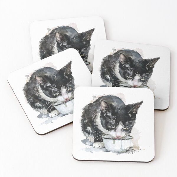 Item preview, Cat | Black & White Cat | Minimal Pet Aesthetic Art designed and sold by Mandayartstudio.
