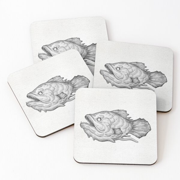 Item preview, Monster Fish Graphite Pencil Sketch designed and sold by F-Fireheart.
