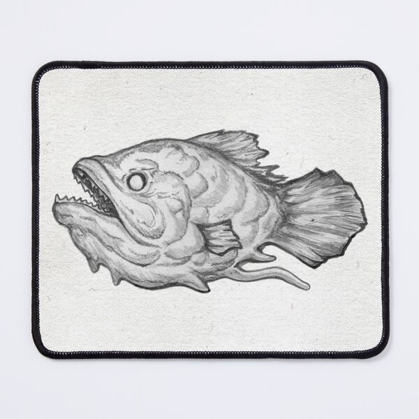 Item preview, Monster Fish Graphite Pencil Sketch designed and sold by F-Fireheart.