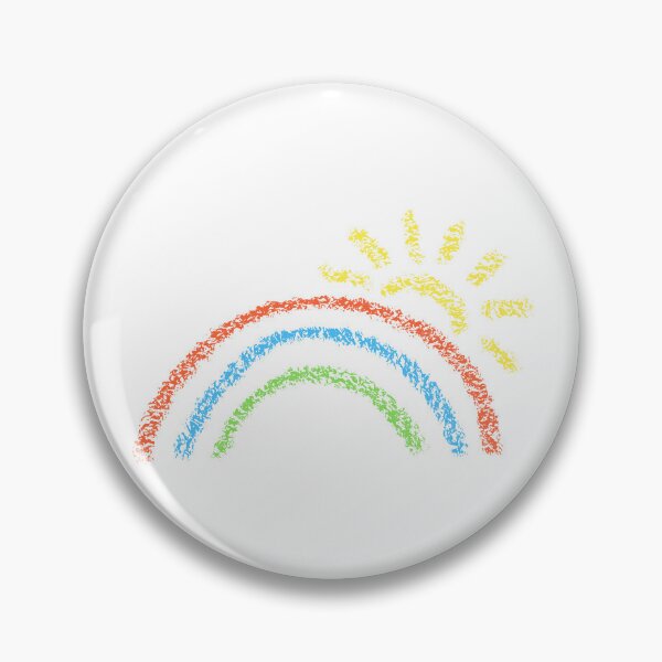 Item preview, Rainbow and Sun Kids Scribble Art using Thick Crayons in Red Blue and Yellow designed and sold by LightPrints.