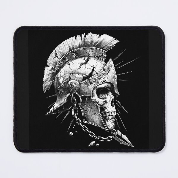 Item preview, Spartan Skull Warrior Ancient Greek Helmet Gothic Skeleton Art designed and sold by inkoutninja.