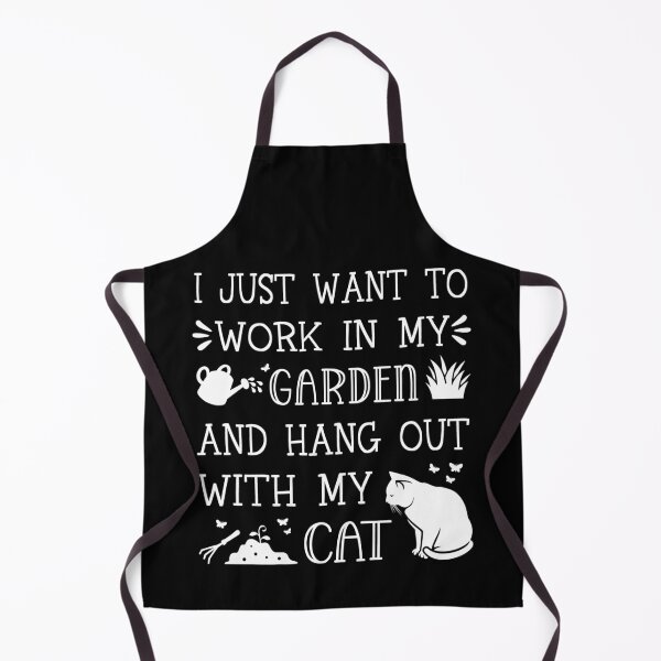 Item preview, I Just Want To Work In My Garden And Hang Out With My Cat designed and sold by Eh Plus Designs.