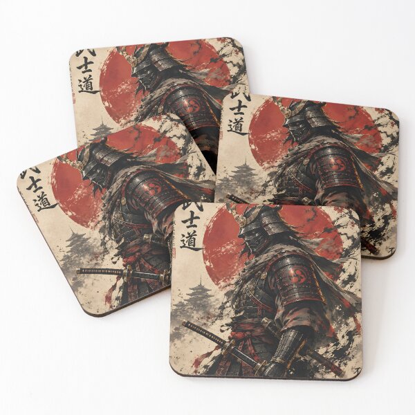 Item preview, Samurai Warrior – Bushido Spirit Japanese Ink Art  designed and sold by Arulsha.
