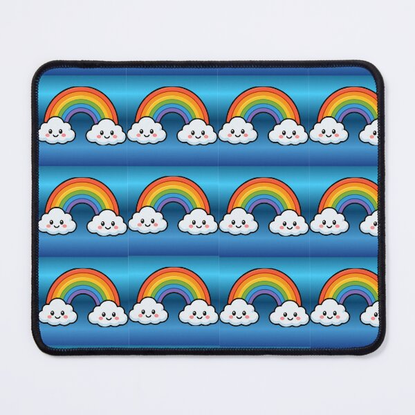 Item preview, Aesthetic Cute Rainbows and Clouds Pattern  designed and sold by DodoArt2000.