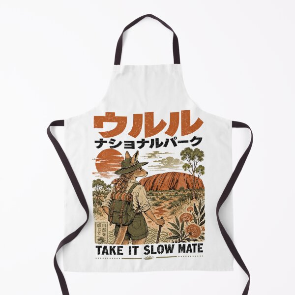 Item preview, Uluru National Park Take It Slow Mate Showa Retro Kaiju Girl Kangaroo Hiker designed and sold by Yellowriversss.