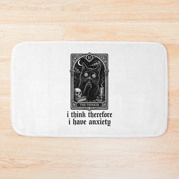 Item preview, Anxious Black Cat Tarot Card Gothic Mental Health designed and sold by chattsuede.