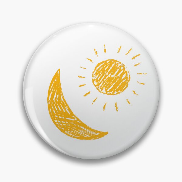 Item preview, Sun and Moon Kids Scribble Art using Thick Crayons in Golden Yellow designed and sold by LightPrints.