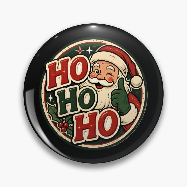 Item preview, Ho Ho Ho Vintage Retro Badge Christmas Design designed and sold by KristenosNehk.