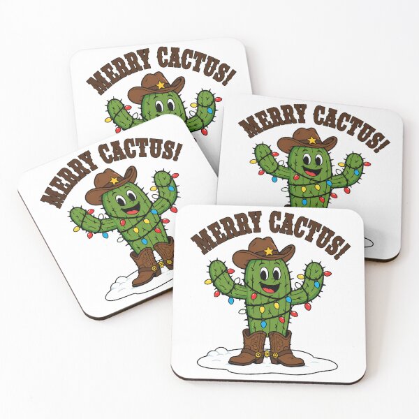 Item preview, Southwest Cowboy Christmas Cactus Merry Cactus Sheriff designed and sold by chattsuede.