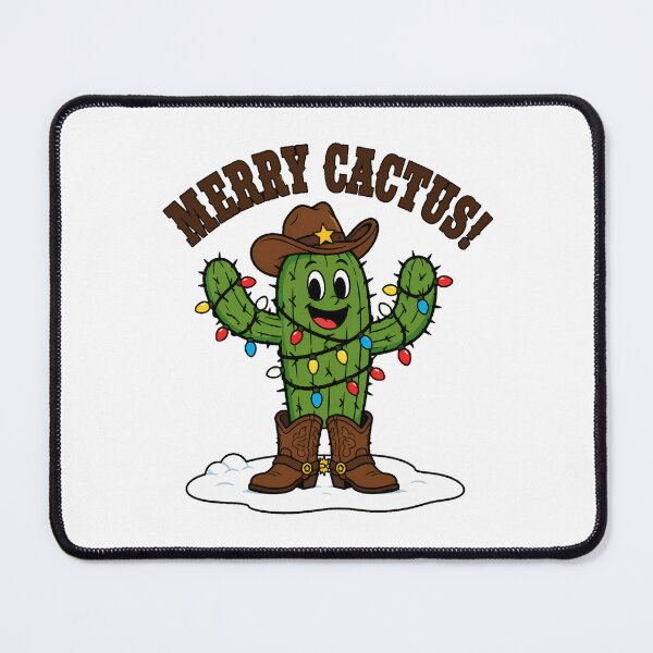 Item preview, Southwest Cowboy Christmas Cactus Merry Cactus Sheriff designed and sold by chattsuede.