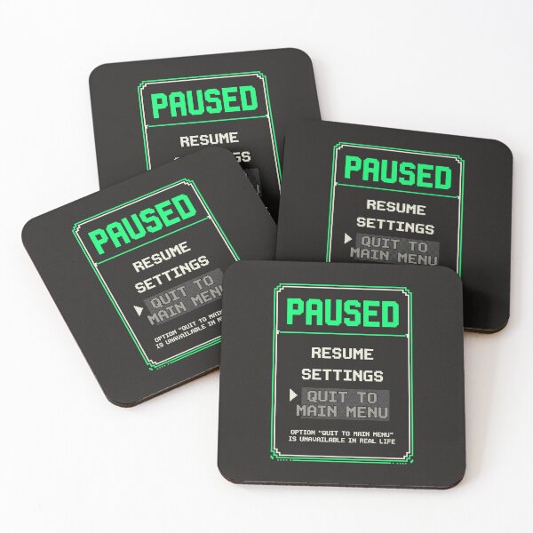 Item preview, Paused Game Screen Retro Gamer Life Humor designed and sold by SplashTastic.