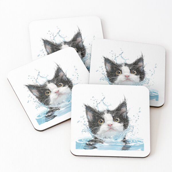 Item preview, Cat | Black & White Cat | Minimal Pet Aesthetic Art designed and sold by Mandayartstudio.
