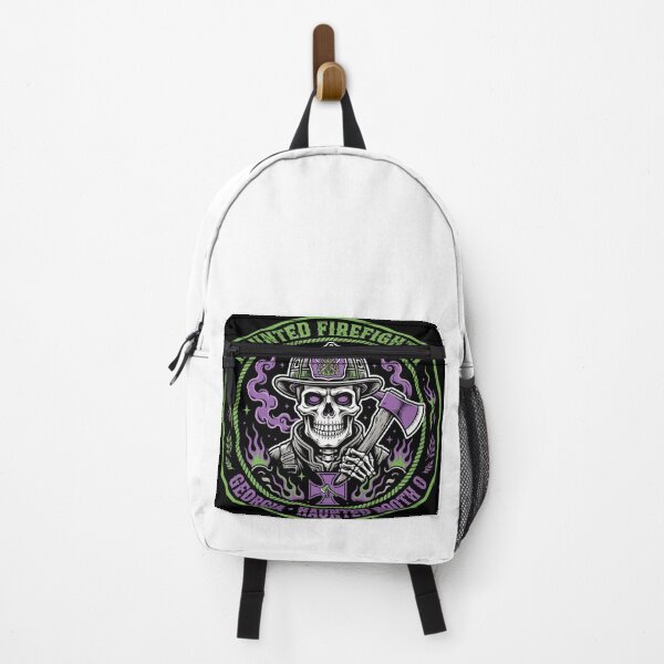 Item preview, TOCOCLAWS Haunted Firefighter Georgia - Skeleton Fire Department Badge Graphic designed and sold by TOCOCLAWS.