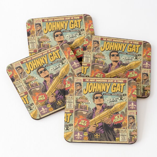 Item preview, Saints Row Johnny Gat Vintage Retro Comic Cover Art designed and sold by Back2Collage.