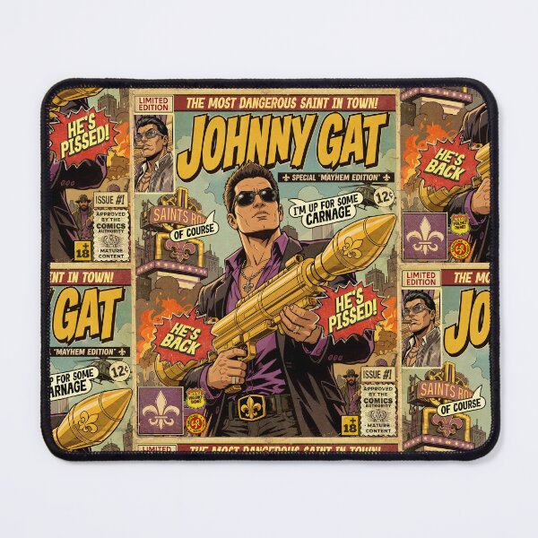 Item preview, Saints Row Johnny Gat Vintage Retro Comic Cover Art designed and sold by Back2Collage.