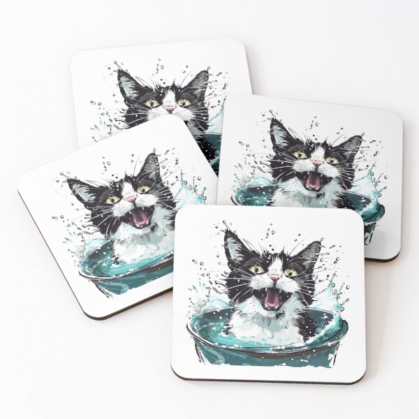 Item preview, Cat | Black & White Cat | Minimal Pet Aesthetic Art designed and sold by Mandayartstudio.
