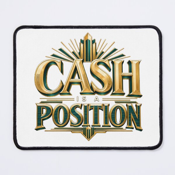 Item preview, Cash Is a Position Art Deco Trading V2 designed and sold by VolatilityEdge.