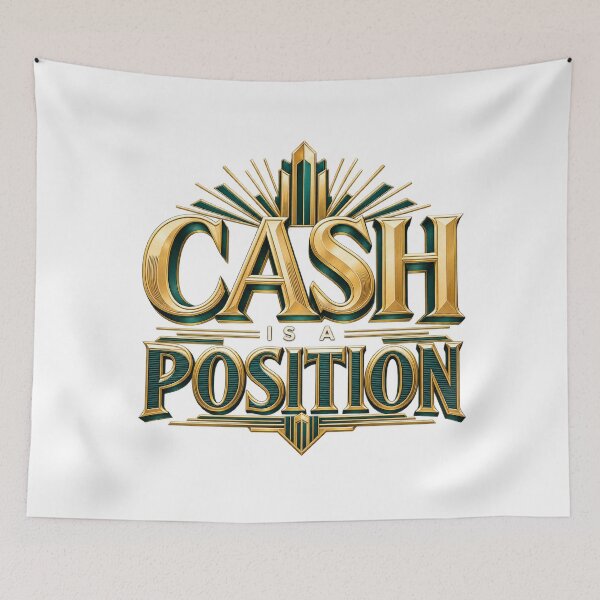 Item preview, Cash Is a Position Art Deco Trading V2 designed and sold by VolatilityEdge.