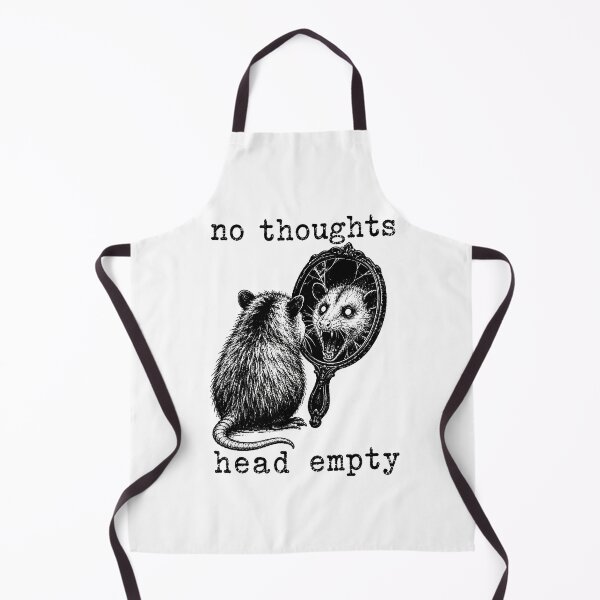 Item preview, No Thoughts Head Empty Opossum Gothic Mirror Existential Meme designed and sold by chattsuede.