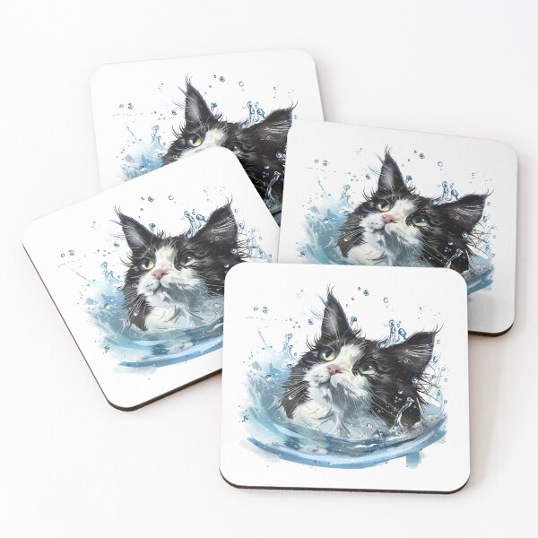 Item preview, Cat | Black & White Cat | Minimal Pet Aesthetic Art designed and sold by Mandayartstudio.
