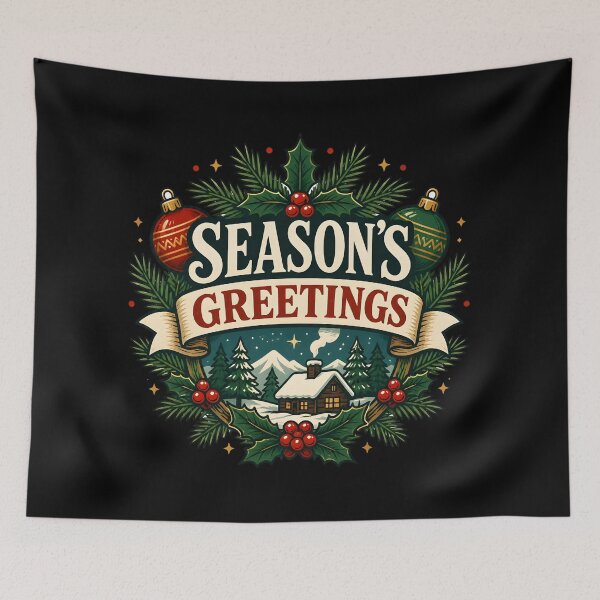 Item preview, Season's Greetings Classic Meaning Illustration Christmas Design designed and sold by KristenosNehk.