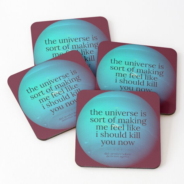 Item preview, Dirk Gently's Holistic Detective Agency Quote designed and sold by Heeby Jeebys.