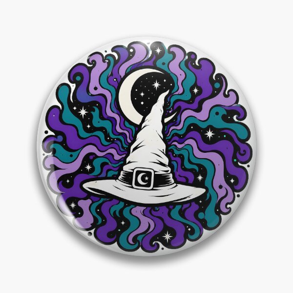 Item preview, Psychedelic Cosmic Witch Hat Mystical Wiccan Moon designed and sold by chattsuede.
