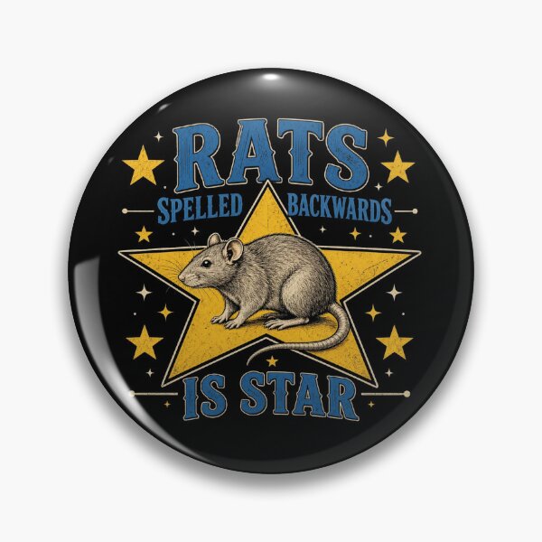 Item preview, Rats Spelled Backwards is Star Funny Animal Retro 80s 90s designed and sold by CF_VintageDesign.