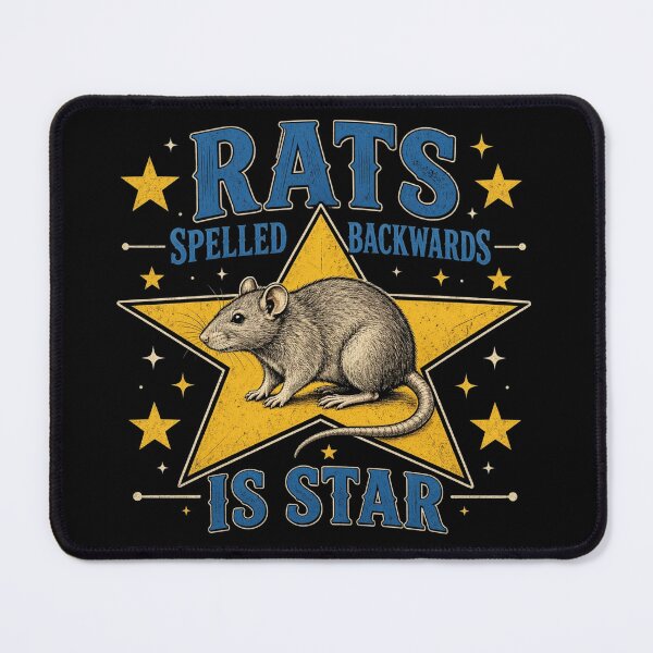 Item preview, Rats Spelled Backwards is Star Funny Animal Retro 80s 90s designed and sold by CF_VintageDesign.