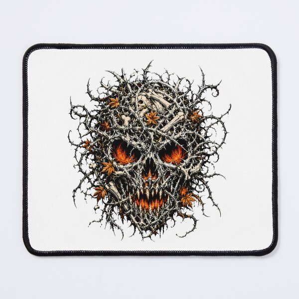 Item preview, Gothic Thorny Autumn Skull Fiery Halloween Goth designed and sold by chattsuede.