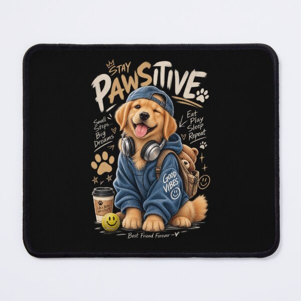 Item preview, Stay Pawsitive Golden Retriever - Cute Puppy Streetwear designed and sold by GenZFashion000.