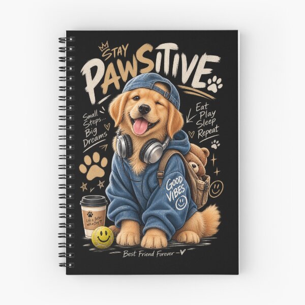 Item preview, Stay Pawsitive Golden Retriever - Cute Puppy Streetwear designed and sold by GenZFashion000.