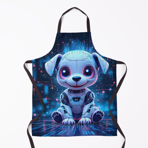 Item preview, Cyber Puppy - Futuristic AI Dog Art designed and sold by ZykeArt.