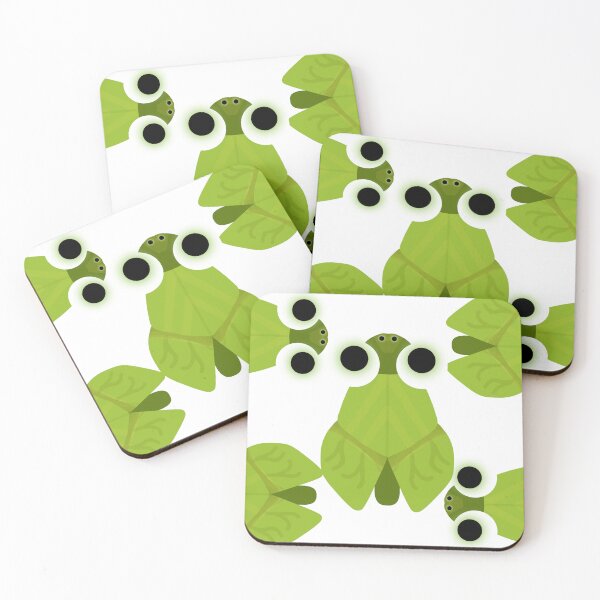 Item preview, Green Leaf Bug Big Eyes Pattern  designed and sold by MigWhimsy.