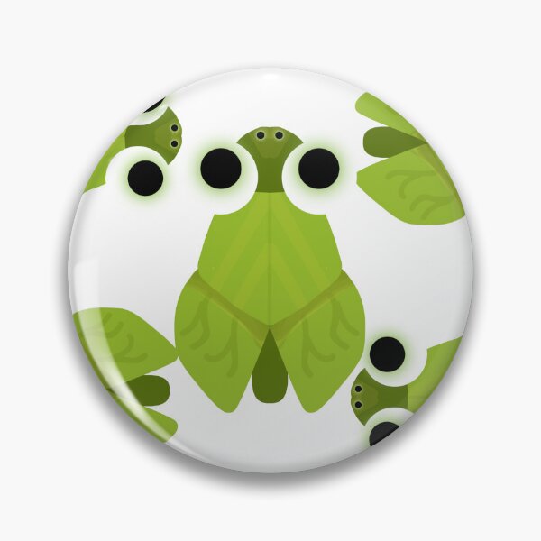 Item preview, Green Leaf Bug Big Eyes Pattern  designed and sold by MigWhimsy.