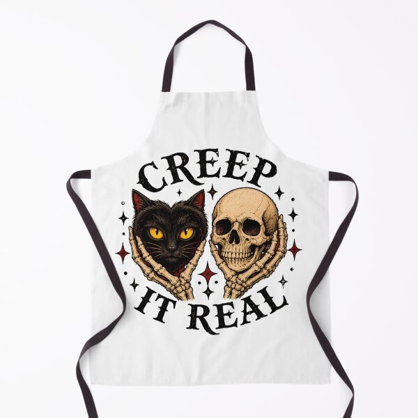 Item preview, Creep It Real Black Cat Spooky Gothic Skull designed and sold by chattsuede.
