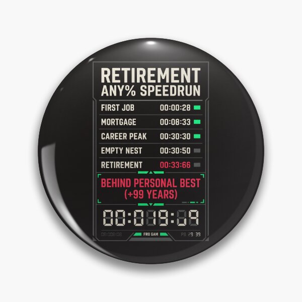 Artikelvorschau, Ruhestand Any% Speedrun Retro Gamer Timer entworfen und verkauft von SplashTastic.