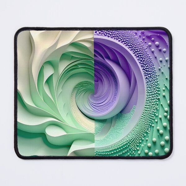 Item preview, Mint Green and Violet Geometric Spiral designed and sold by Vicky Brago-Mitchell®.
