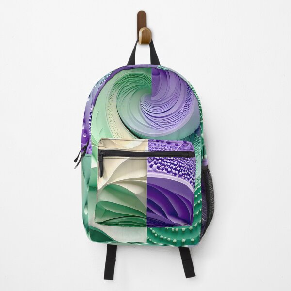 Item preview, Mint Green and Violet Geometric Spiral designed and sold by Vicky Brago-Mitchell®.